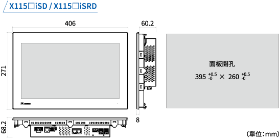 外形圖/面板開孔尺寸