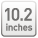 10.2 inches